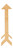Arrow 2 Wood Cutout Craft Blank, Unfinished Baltic Birch DIY Shape for Crafts and Decor