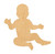 Baby Wood Cutout Craft Blank, Unfinished Baltic Birch DIY Shape for Crafts and Decor