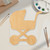 Baby Carriage Wood Cutout - Unfinished Baltic Birch Craft Shape