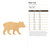 Bear Cub Wood Cutout for Crafts, Unfinished Baltic Birch Craft Shape