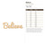 Believe Wood Cutout - Unfinished Baltic Birch Craft Shape