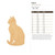 Cat 2 Wood Cutout for Crafts, Unfinished Baltic Birch Craft Shape
