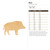 Boar Wood Cutout for Crafts, Unfinished Baltic Birch Craft Shape