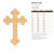Botany Cross 2 Wood Cutout Craft Blank, Unfinished Baltic Birch DIY Shape for Crafts and Decor