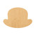 Bowler Hat Wood Cutout for Crafts, Unfinished Baltic Birch Craft Shape
