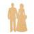 Bride And Groom Wood Cutout - Unfinished Baltic Birch Craft Shape