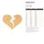 Broken Heart Wood Cutout Craft Blank, Unfinished Baltic Birch DIY Shape for Crafts and Decor