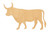 Bull Wood Cutout Craft Blank, Unfinished Baltic Birch DIY Shape for Crafts and Decor
