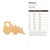 Bulldozer Wood Cutout - Unfinished Baltic Birch Craft Shape