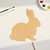 Bunny 2 Wood Cutout Craft Blank, Unfinished Baltic Birch DIY Shape for Crafts and Decor