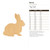 Bunny 2 Wood Cutout Craft Blank, Unfinished Baltic Birch DIY Shape for Crafts and Decor