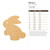Bunny 2 Wood Cutout for Crafts, Unfinished Baltic Birch Craft Shape