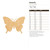 Butterfly 1 Wood Cutout Craft Blank, Unfinished Baltic Birch DIY Shape for Crafts and Decor