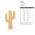Cactus Wood Cutout - Unfinished Baltic Birch Craft Shape