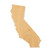 California Wood Cutout - Unfinished Baltic Birch Craft Shape