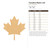 Canadian Maple Leaf Wood Cutout for Crafts, Unfinished Baltic Birch Craft Shape