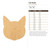 Cat Head Wood Cutout for Crafts, Unfinished Baltic Birch Craft Shape