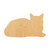 Cat Laying Down Wood Cutout for Crafts, Unfinished Baltic Birch Craft Shape