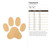 Catpawprint Wood Cutout - Unfinished Baltic Birch Craft Shape