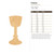 Chalice Wood Cutout for Crafts, Unfinished Baltic Birch Craft Shape