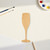 Champagne Glass Wood Cutout - Unfinished Baltic Birch Craft Shape
