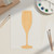 Champagne Glass Wood Cutout for Crafts, Unfinished Baltic Birch Craft Shape