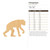 Chimpanzee Wood Cutout for Crafts, Unfinished Baltic Birch Craft Shape