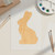 Chocolate Bunny Wood Cutout Craft Blank, Unfinished Baltic Birch DIY Shape for Crafts and Decor