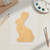 Chocolate Bunny Wood Cutout - Unfinished Baltic Birch Craft Shape