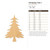 Christmas Tree 1 Wood Cutout - Unfinished Baltic Birch Craft Shape