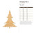 Christmas Tree 3 Wood Cutout - Unfinished Baltic Birch Craft Shape