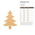 Christmas Tree 4 Wood Cutout - Unfinished Baltic Birch Craft Shape