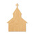 Church Wood Cutout - Unfinished Baltic Birch Craft Shape