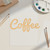 Coffee Wood Cutout Craft Blank, Unfinished Baltic Birch DIY Shape for Crafts and Decor
