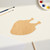 Cooked Turkey Wood Cutout for Crafts, Unfinished Baltic Birch Craft Shape