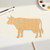 Cow Wood Cutout - Unfinished Baltic Birch Craft Shape