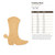 Cowboy Boot Wood Cutout - Unfinished Baltic Birch Craft Shape