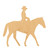 Cowboy On Horse Wood Cutout for Crafts, Unfinished Baltic Birch Craft Shape
