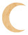 Crecent Moon 1 Wood Cutout Craft Blank, Unfinished Baltic Birch DIY Shape for Crafts and Decor