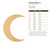 Crecent Moon 1 Wood Cutout - Unfinished Baltic Birch Craft Shape