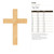 Cross Wood Cutout Craft Blank, Unfinished Baltic Birch DIY Shape for Crafts and Decor