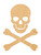 Crossbones Wood Cutout Craft Blank, Unfinished Baltic Birch DIY Shape for Crafts and Decor