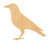 Crow Wood Cutout Craft Blank, Unfinished Baltic Birch DIY Shape for Crafts and Decor