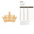 Crown 4 Wood Cutout Craft Blank, Unfinished Baltic Birch DIY Shape for Crafts and Decor