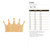Crown Wood Cutout Craft Blank, Unfinished Baltic Birch DIY Shape for Crafts and Decor
