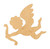 Cupid Wood Cutout Craft Blank, Unfinished Baltic Birch DIY Shape for Crafts and Decor