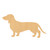 Dachshund Wood Cutout for Crafts, Unfinished Baltic Birch Craft Shape