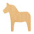 Dala Horse Wood Cutout for Crafts, Unfinished Baltic Birch Craft Shape