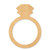 Diamond Ring Wood Cutout - Unfinished Baltic Birch Craft Shape
