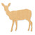 Doe 1 Wood Cutout - Unfinished Baltic Birch Craft Shape